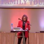 State Senator Theresa Manzella speaks at "God, Country, Family" tour in Clinton, Montana. November 17th, 2021.