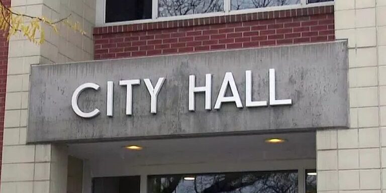 City Hall Entrance Sign