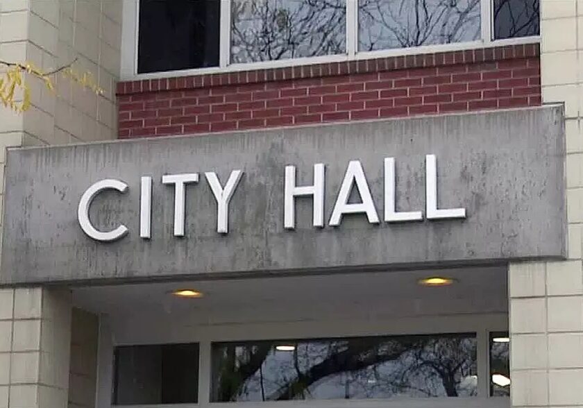 City Hall Entrance Sign