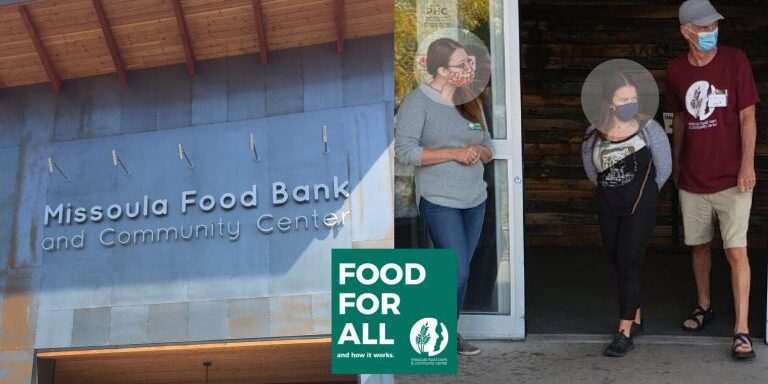 Missoula Food Bank  Service Manager Caitlyn Taix (middle) and other Food Bank employees call 911 over maskless clients.