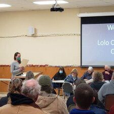 Jessica Harrell, outreach coordinator for Missoula Food Bank, shares warning from Director Aaron Brock. Missoula County Tyranny photo. Jessica Harrell, outreach coordinator for Missoula Food Bank, shares warning from Director Aaron Brock. Missoula County Tyranny photo.