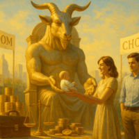 A young man and woman trade in their child for "freedom" and "choice" and wealth and power. A young man and woman trade in their child for "freedom" and "choice" and wealth and power.