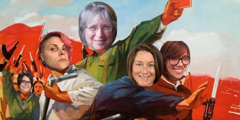 Montana educators are ready for racialized struggle sessions. Pictured: Brianne Logan, Rebecca Carson, Celia Winkler, Kate Naughter, Olivia DeJohn.