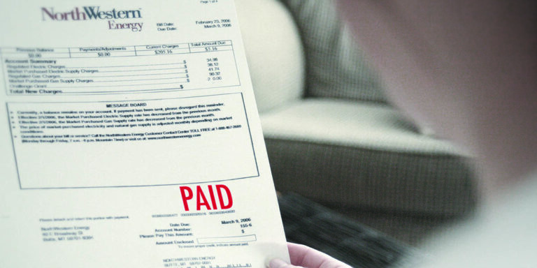 Paid NorthWestern Energy Bill (2006)