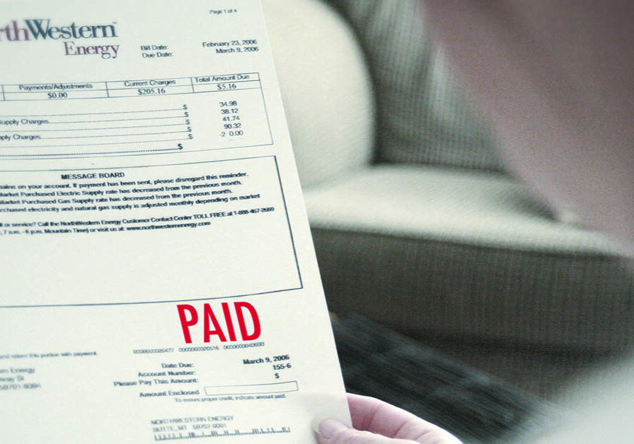 Paid NorthWestern Energy Bill (2006)