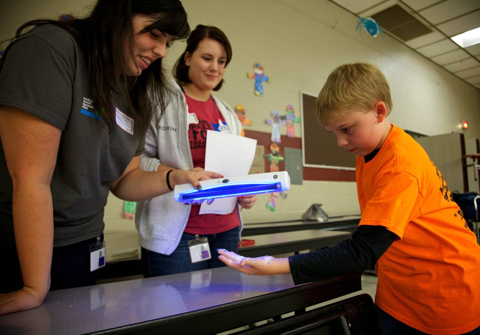 Hand Hygiene Education with UV Light Demonstration