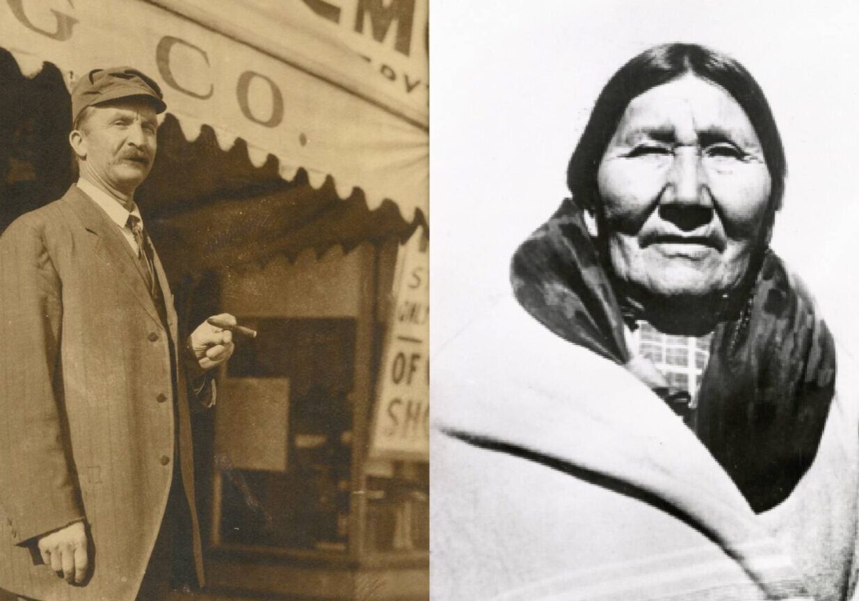 I.D. O’Donnell (left), a pioneering agricultural leader, and Pretty Shield (right), a revered Apsáalooke medicine woman, are honored in the Gallery of Outstanding Montanans