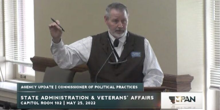 Commissioner of Political Practices Jeff Mangan provided an agency update where he said his office was coordinating with private NGOs to counter election misinformation.