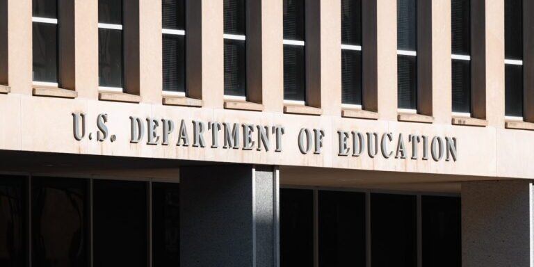 The US Department of Education building in Washington, DC