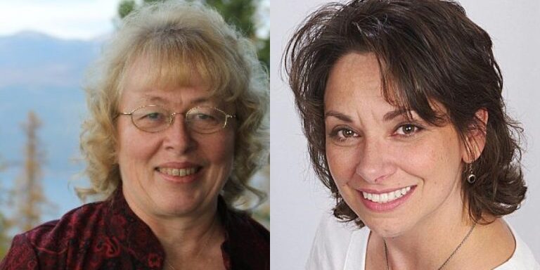 Flathead County Commissioner and Health Board member Pam Holmquist (left) and Health Board member Ronalee Skees. Both Holmquist and Skees are candidates for public office in Montana.