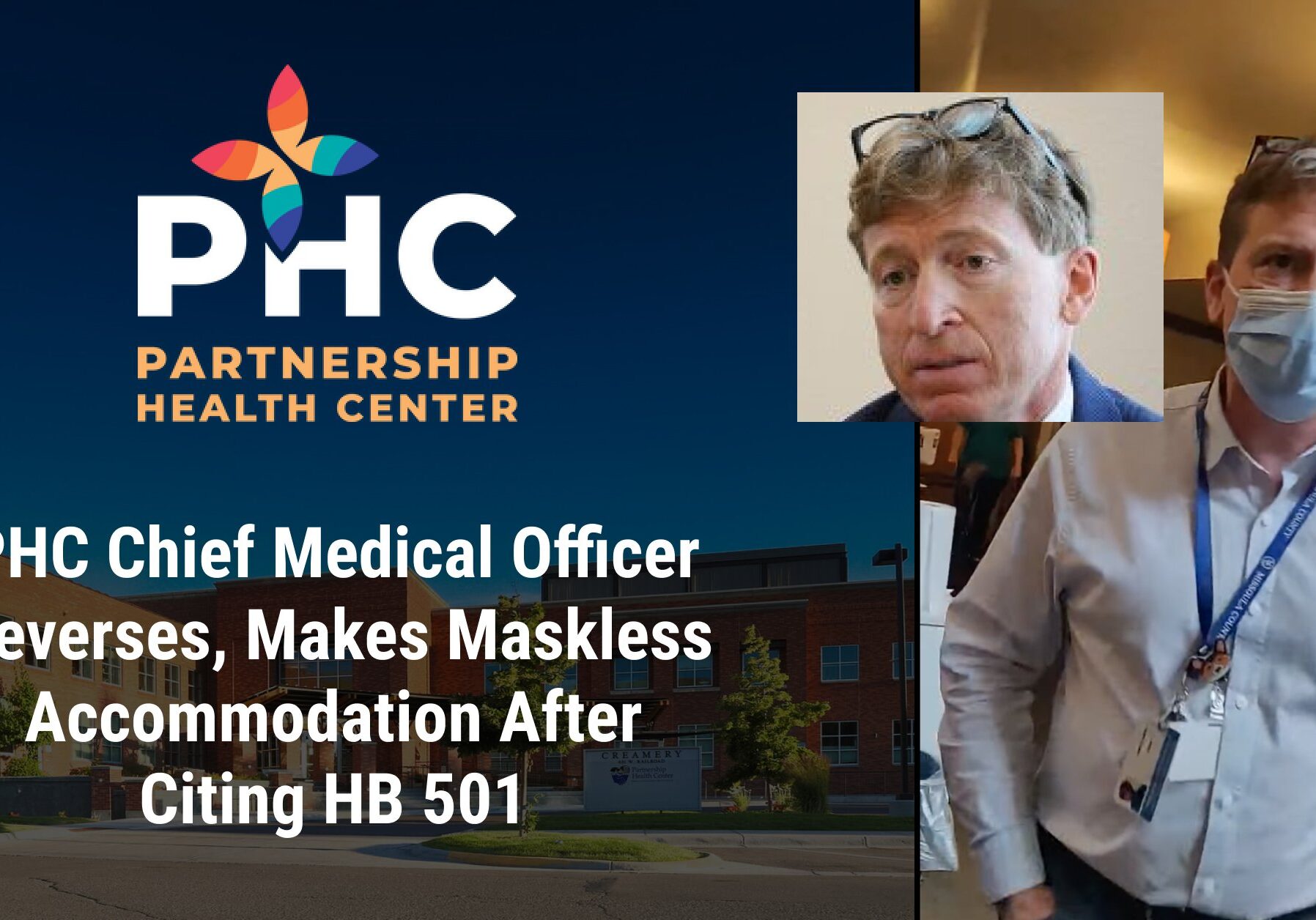 You don't need to wear a mask to be accommodated at Partnership Health Center.