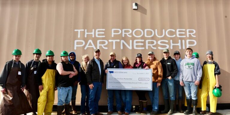 Governor Gianforte presents salary donation to Producer Partnership