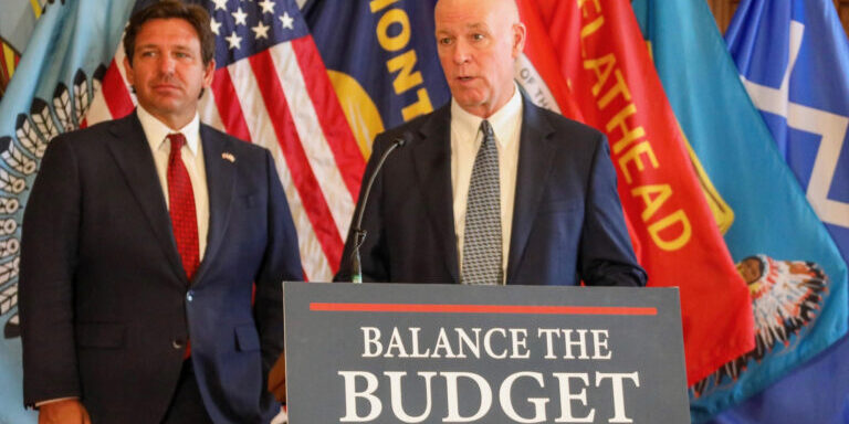 Montana Governor Greg Gianforte and Florida Governor Ron DeSantis