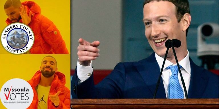 Sanders County refused Zuckerberg funds for 2020 General Election. Missoula County accepted $312k.