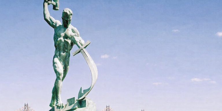 Hammer-Wielding Titan by the River