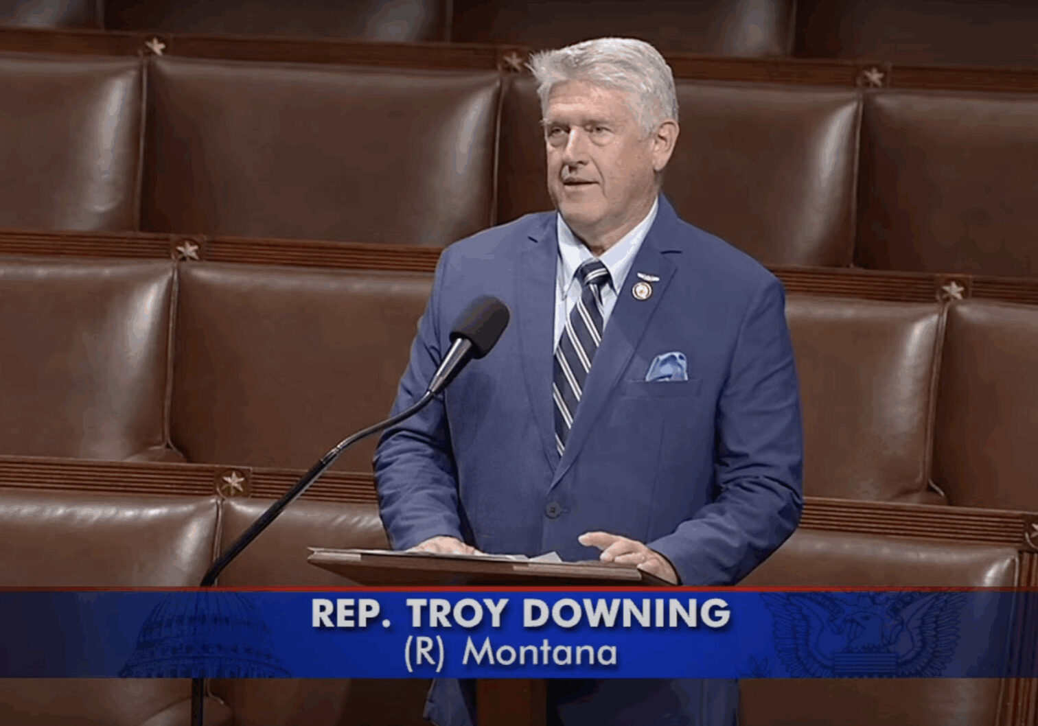 Rep. Troy Downing (R-Mont.) speaks on the House floor Monday in support of H.R. 1190 Rep. Troy Downing (R-Mont.) speaks on the House floor Monday in support of H.R. 1190