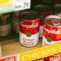 Campbells chicken noodle soup can lot