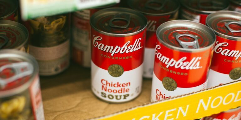 Campbells chicken noodle soup can lot
