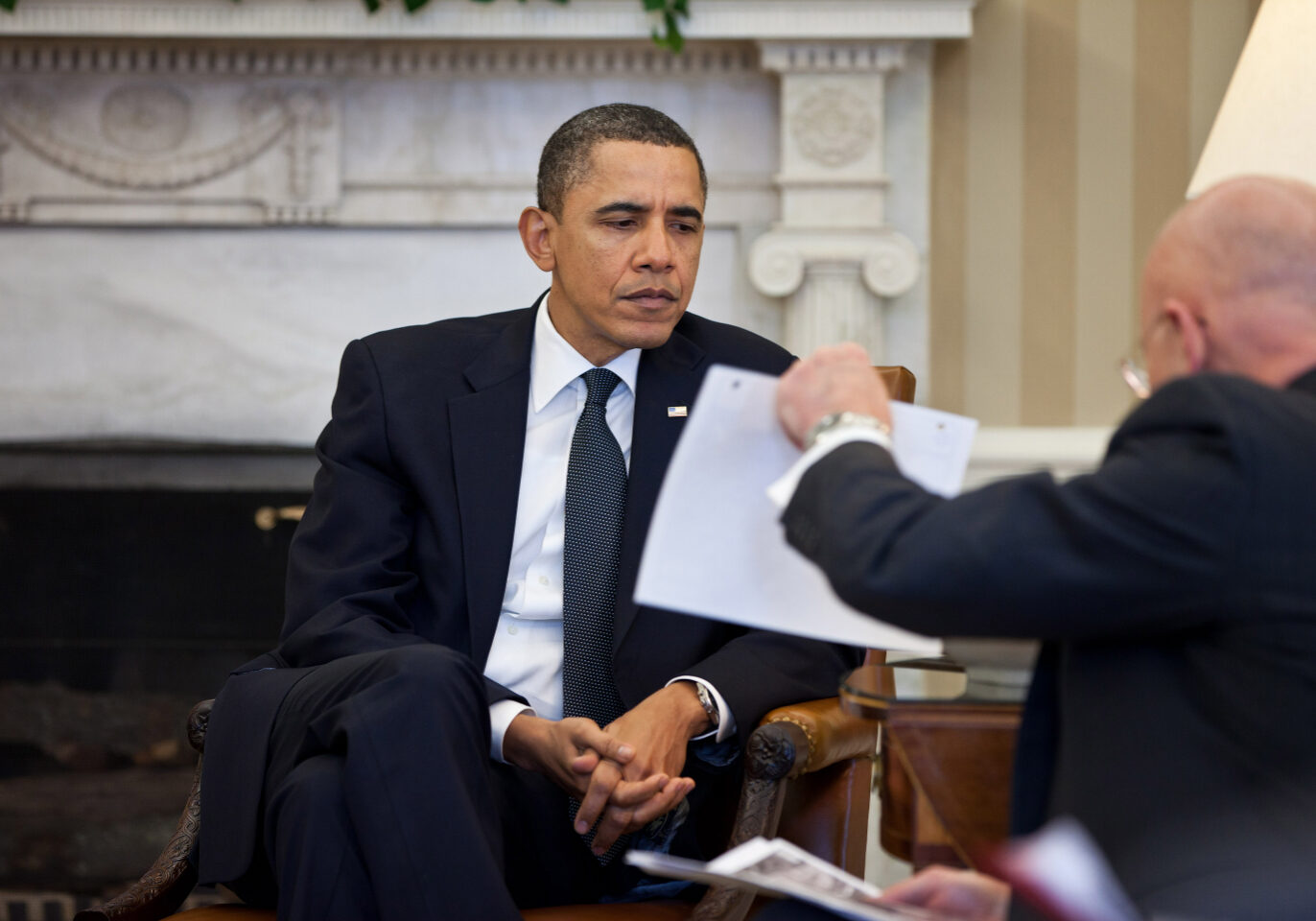 Serious Discussion in a Formal Office Setting