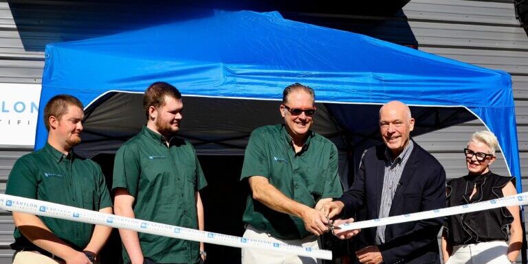 Governor Gianforte ribbon cutting at Eshylon Scientific