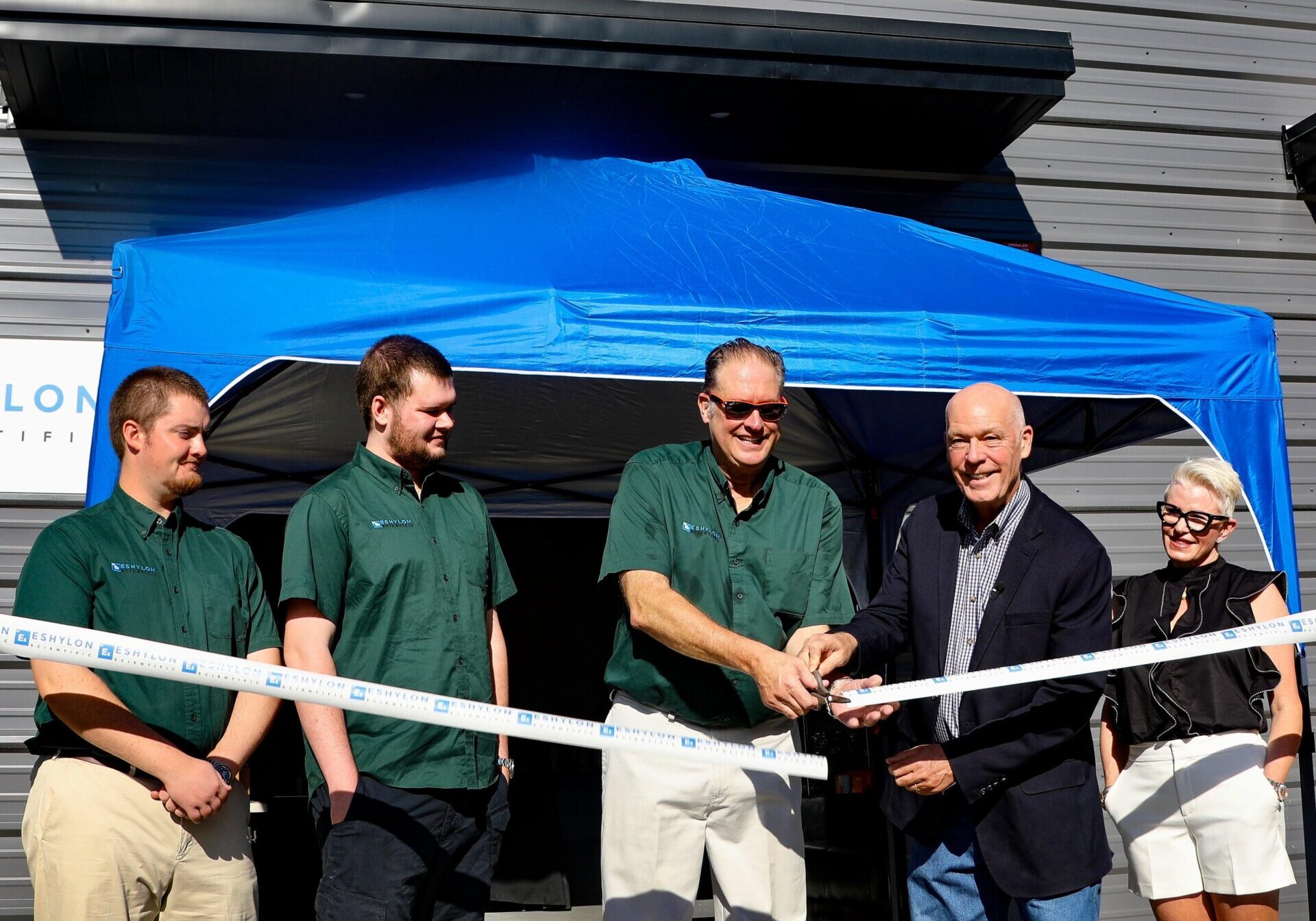 Governor Gianforte ribbon cutting at Eshylon Scientific Governor Gianforte ribbon cutting at Eshylon Scientific