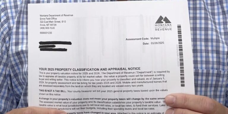 Montana 2025 Property Classification and Appraisal Notice