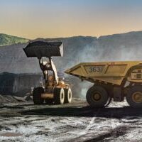 Large-Scale Mining Operations at Sunset Large-Scale Mining Operations at Sunset