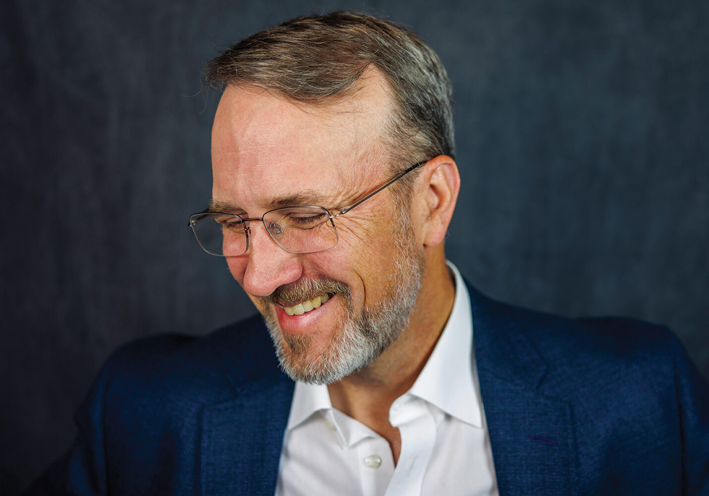Candid Portrait of a Smiling Businessman