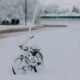 a bike that is sitting in the snow
