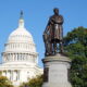 Statue of James A. Garfield and U.S. Capitol, Washington, DC